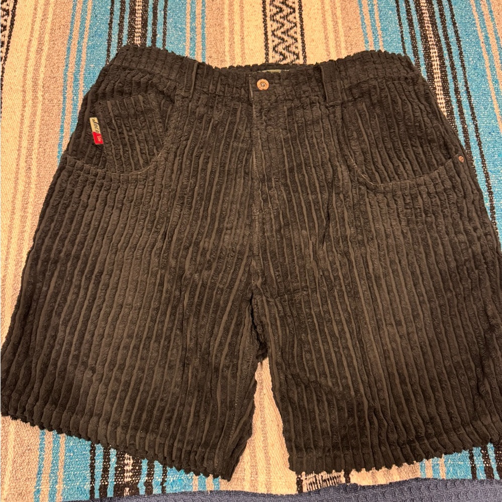 Men's Black Corduroy Shorts